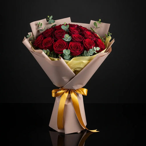 15 Red Roses Bouquet for Anniversary bloomsandbeansae