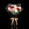 15 White, Red & Pink Rose Bouquet for Birthday bloomsandbeansae