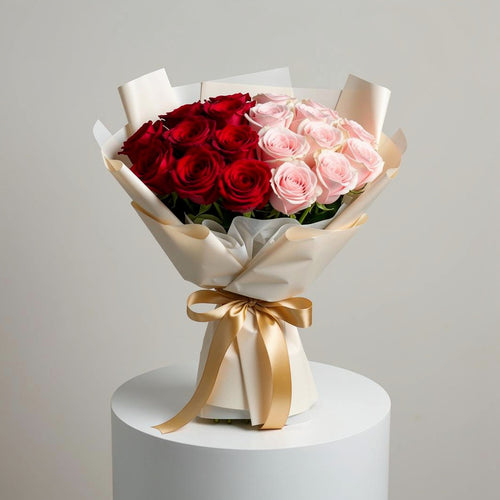 20 Red & Pink Rose Bouquet for Birthday
