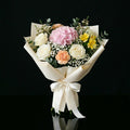 Bloom of Eid Bouquet of White Roses & Pink Hydrangea bloomsandbeansae