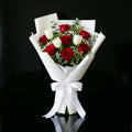 Bouquet of Red Roses & White Tulips For Eid bloomsandbeansae