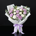 Charming Bouquet of Purple Roses & Mixed Carnations for Father’s Day bloomsandbeansae