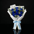 Classic Bouquet of 9 Blue Roses for Father’s Day bloomsandbeansae