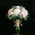Dreamy Bridal Bouquet of Pink & White Hydrangeas & Baby Roses bloomsandbeansae