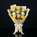 Eid Bright Bouquet of Yellow, White & Peach Roses bloomsandbeansae