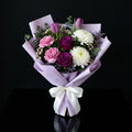 Eid Delight Bouquet of Purple Roses, Tulips & Carnations bloomsandbeansae