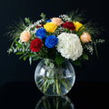 Elegant Large Round Vase with Roses, Carnations & Hydrangea bloomsandbeansae