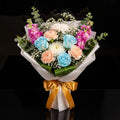 Light Blue Roses & Mixed Florals Bouquet for Anniversary bloomsandbeansae
