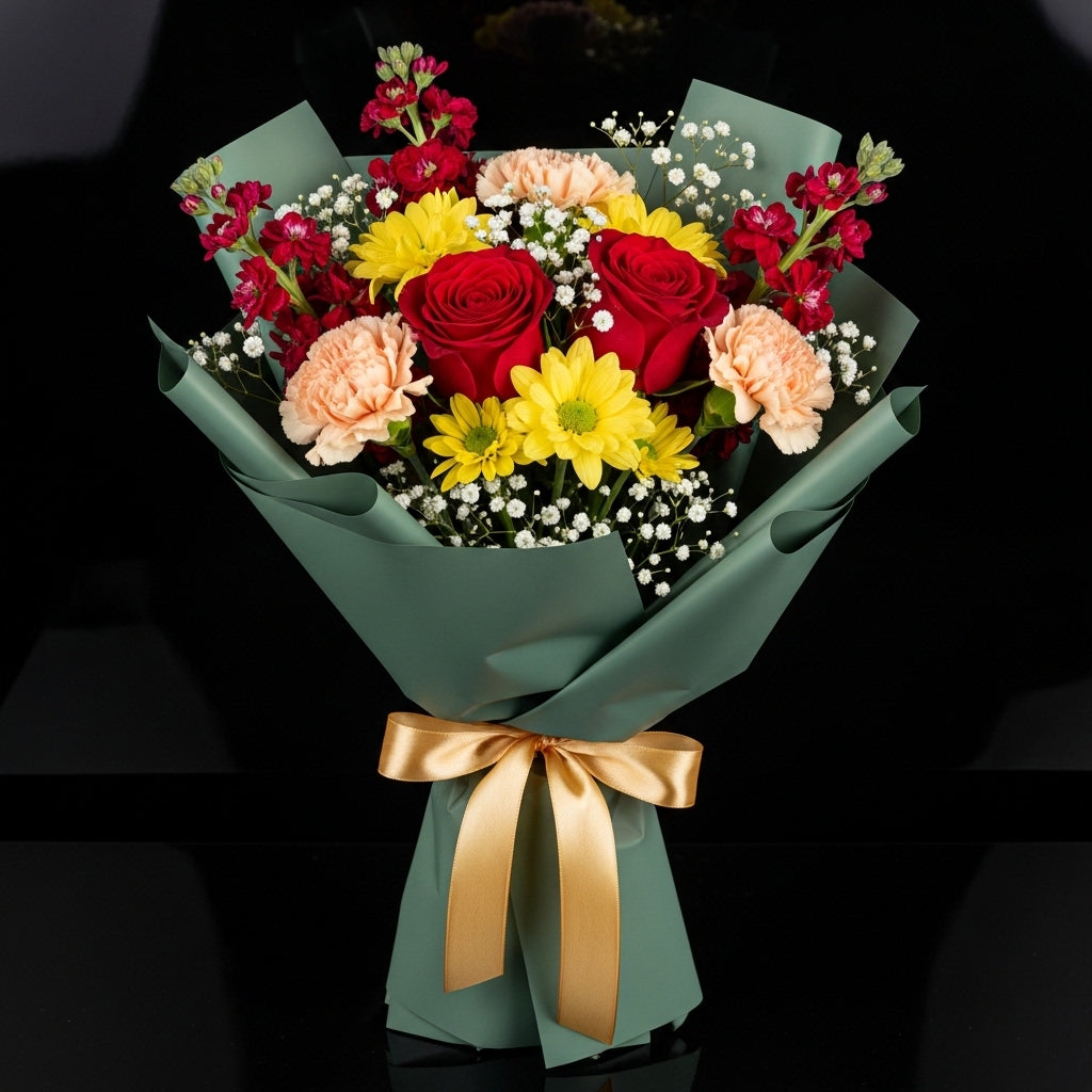 Mixed Blooms Graduation Glory Bouquet bloomsandbeansae