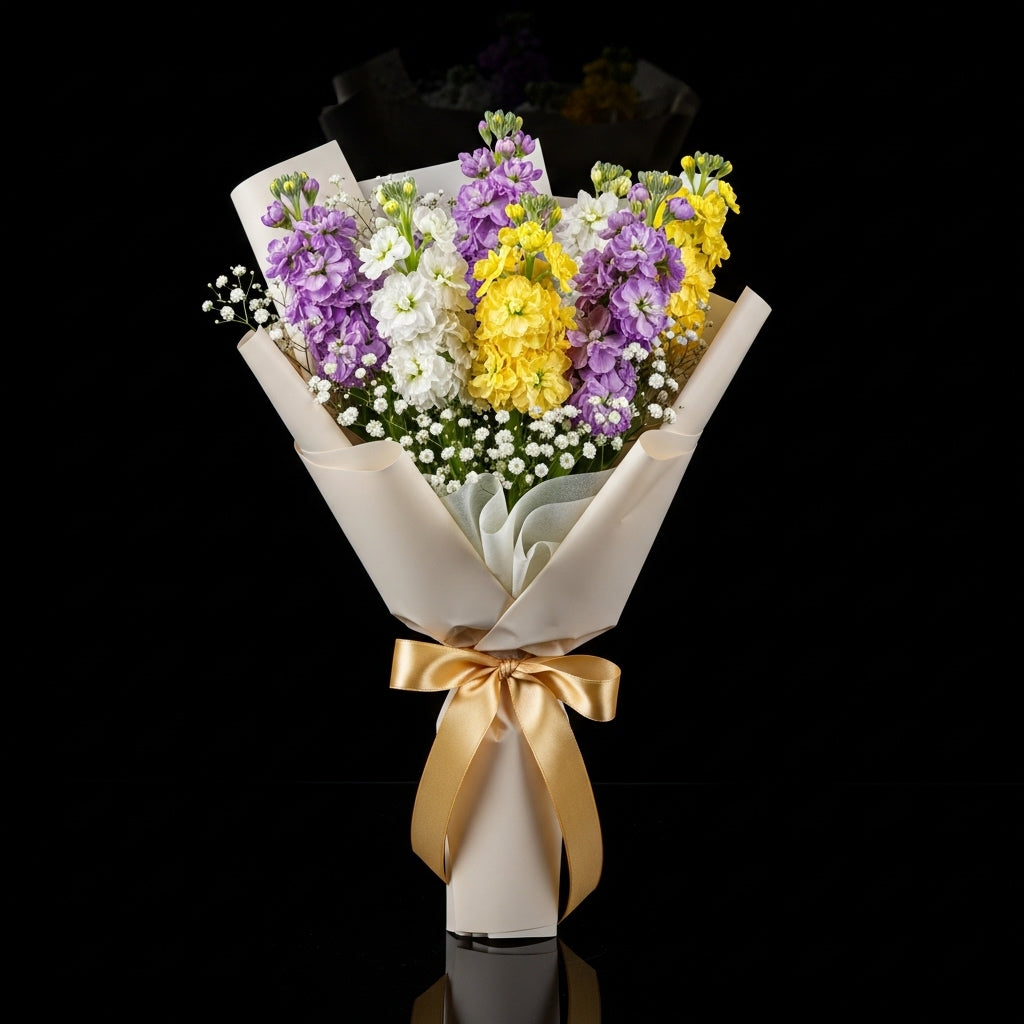 Mixed Matthiola Graduation Achievement Bouquet bloomsandbeansae