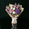 Mother’s Day Elegant Pink, White & Purple Mixed Bouquet bloomsandbeansae