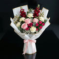 Mother’s Day Soft Pink & White Mixed Floral Bouquet bloomsandbeansae