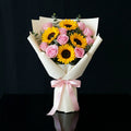 Mother’s Day Sunshine Pink Rose Bouquet bloomsandbeansae