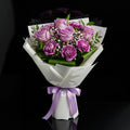 Purple Roses & Carnations Graduation Bouquet bloomsandbeansae