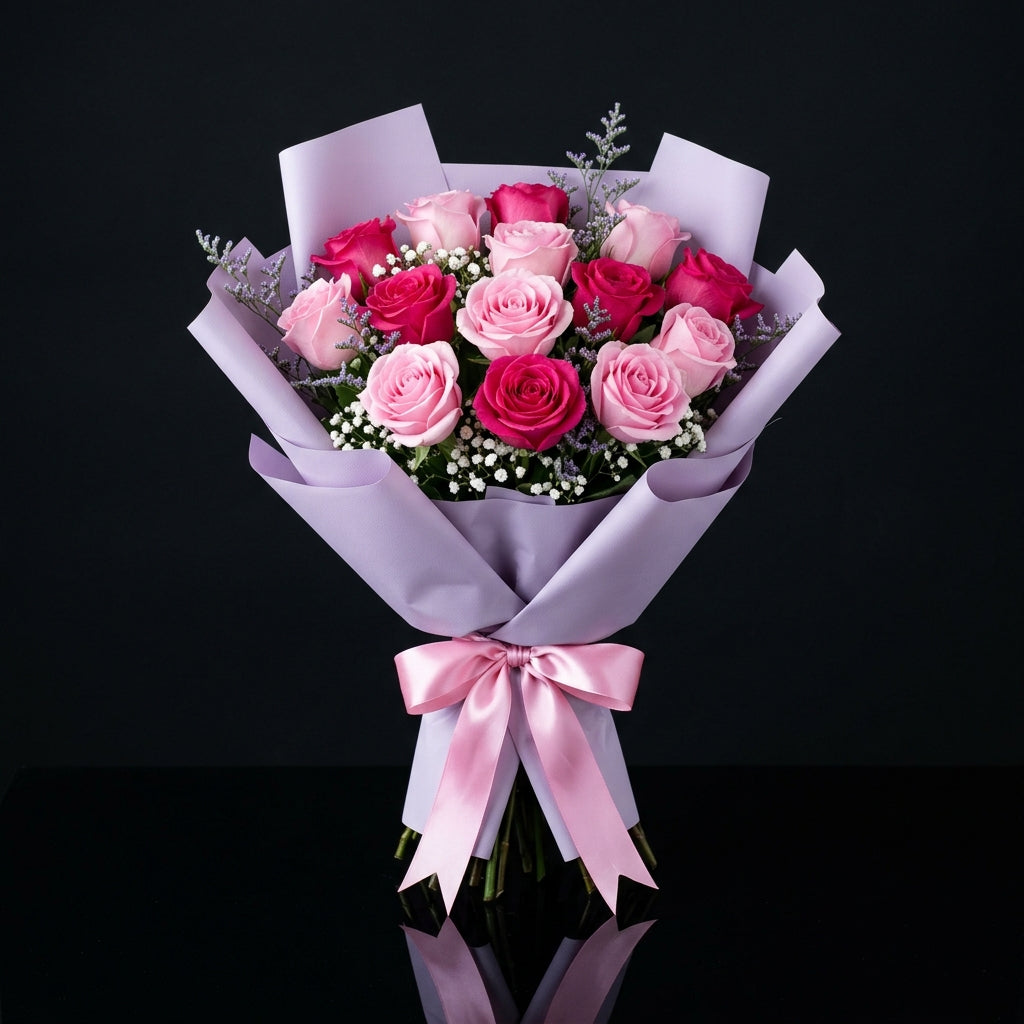 Teacher’s Day Pink Harmony Rose Bouquet bloomsandbeansae