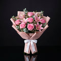 Teacher’s Day Pink Roses & Lilies Elegance Bouquet bloomsandbeansae