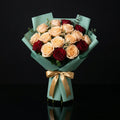 Teacher’s Day Red & Peach Rose Bouquet bloomsandbeansae