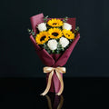Teacher’s Day Sunflower & White Rose Mixed Bouquet bloomsandbeansae