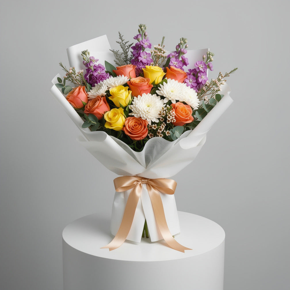 Eid Special Bliss Bouquet of Roses, Chrysanthemum & Matthiola