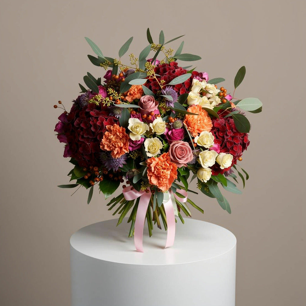 Festive Christmas Vibrant Mixed Flower Bouquet