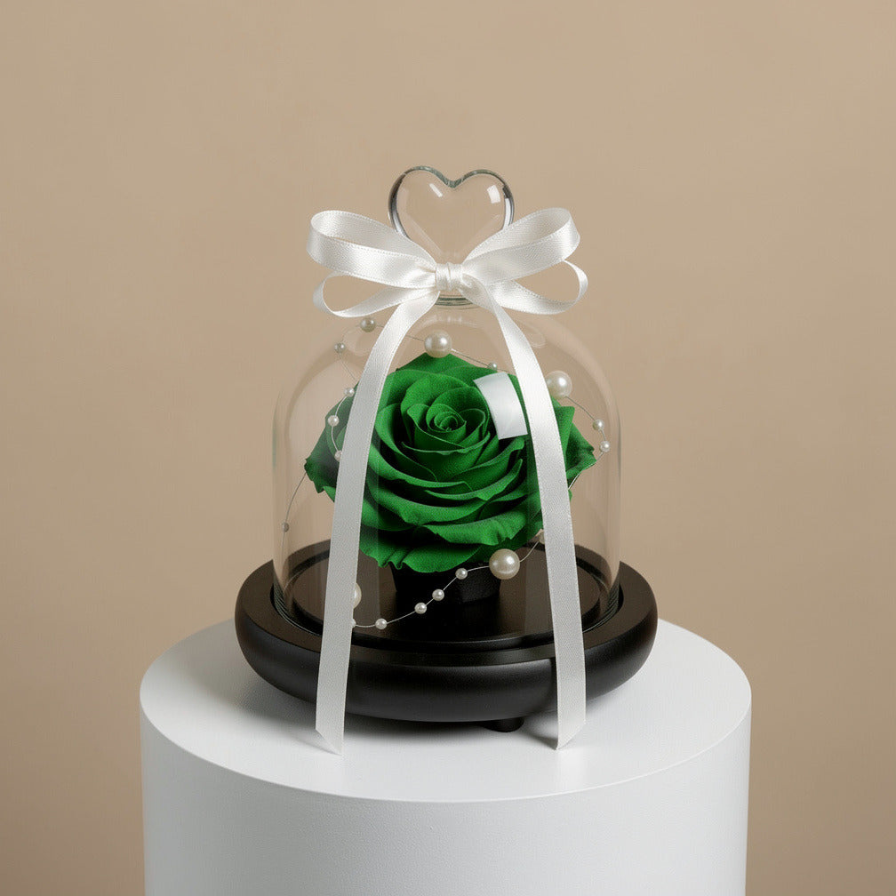 Green Small Preserved Rose