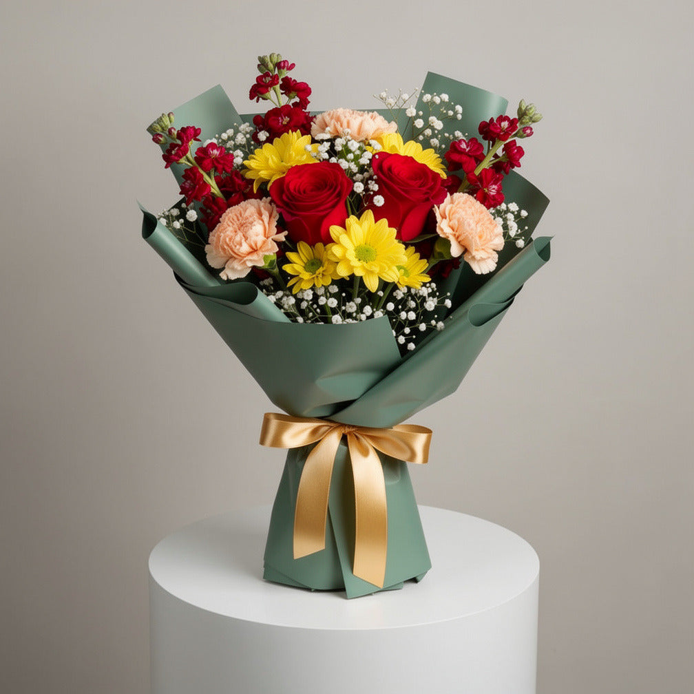 Mixed Blooms Graduation Glory Bouquet