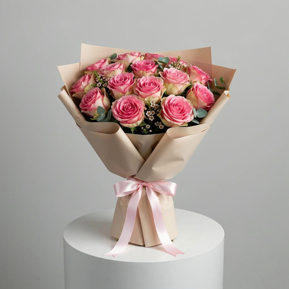 Mother’s Day Elegant Jumliya Pink Rose Bouquet