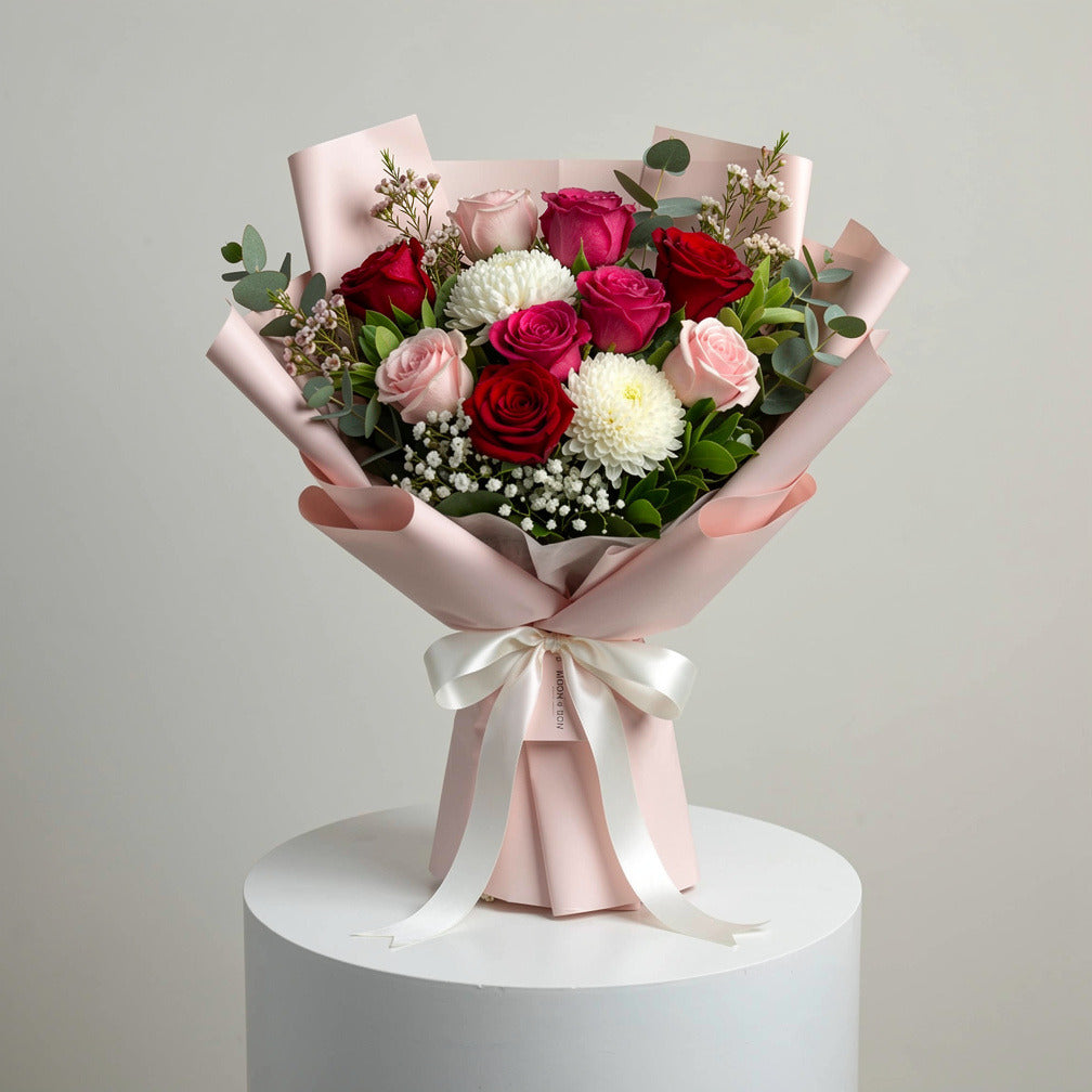 Mother’s Day Pink & Red Rose Love Bouquet