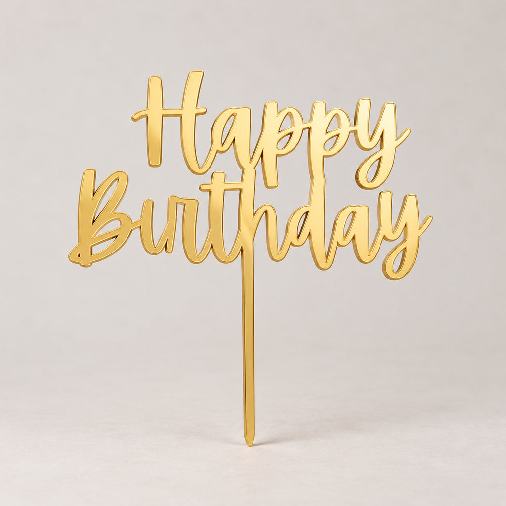 Premium Happy Birthday Cake Topper