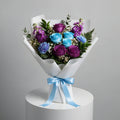 Purple & Blue Rose Bouquet