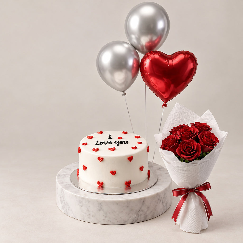 Romantic Message Cake Combo