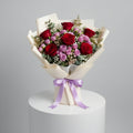 Romantic Red Rose & Purple Baby Rose Bouquet