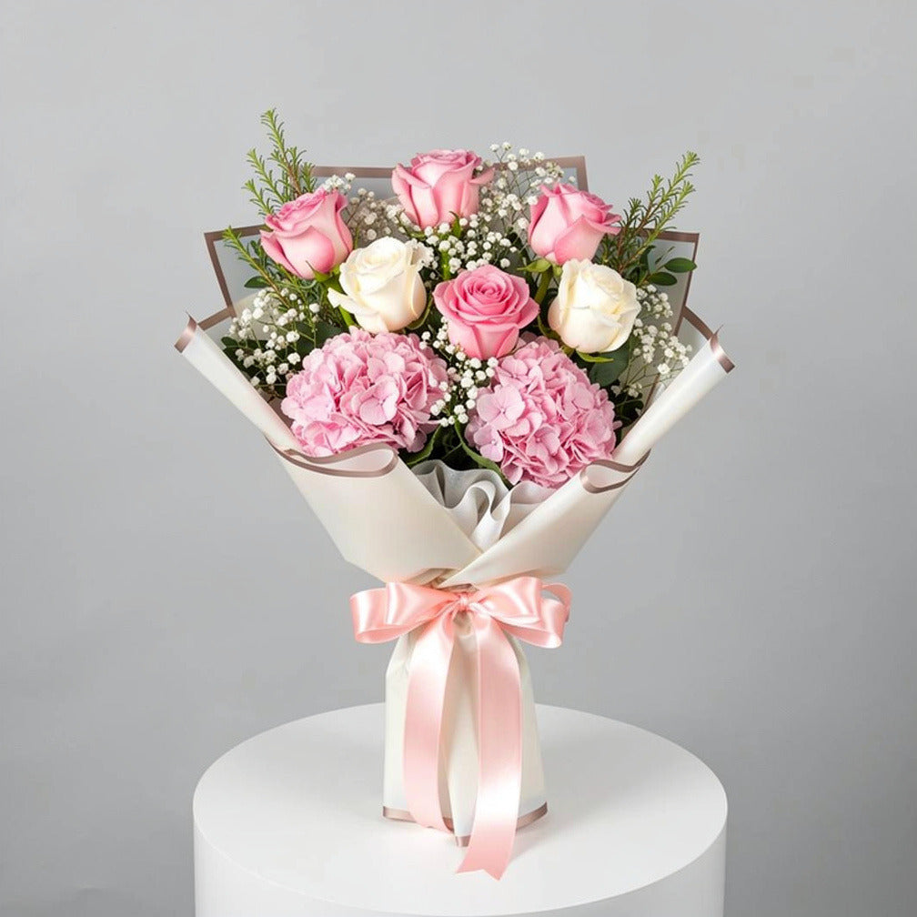 Roses & Hydrangeas Graduation Bouquet
