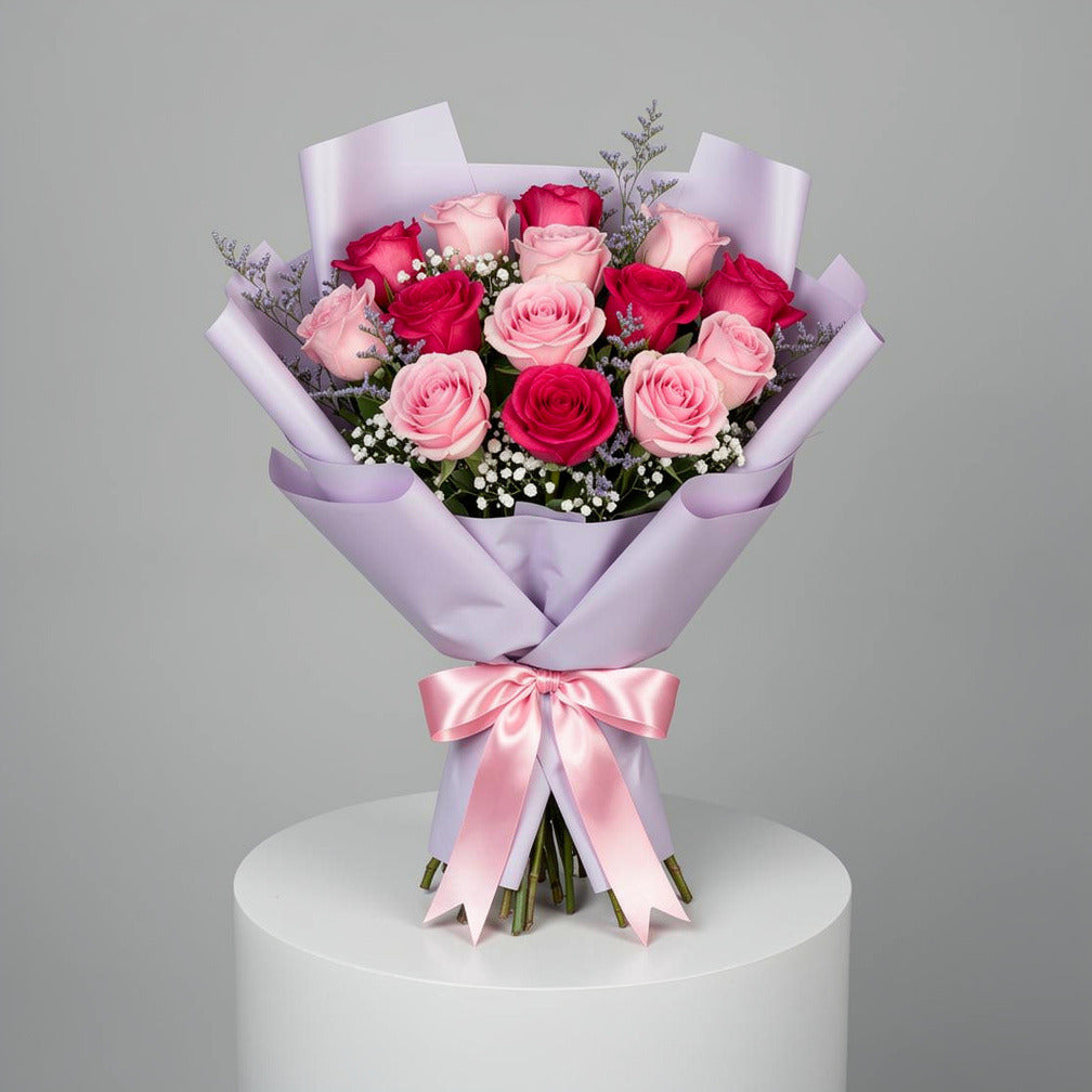 Teacher’s Day Pink Harmony Rose Bouquet