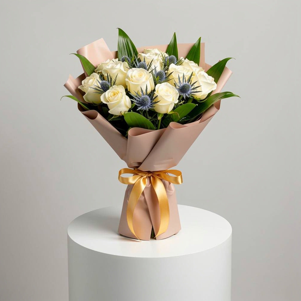 White Roses Classic Bouquet