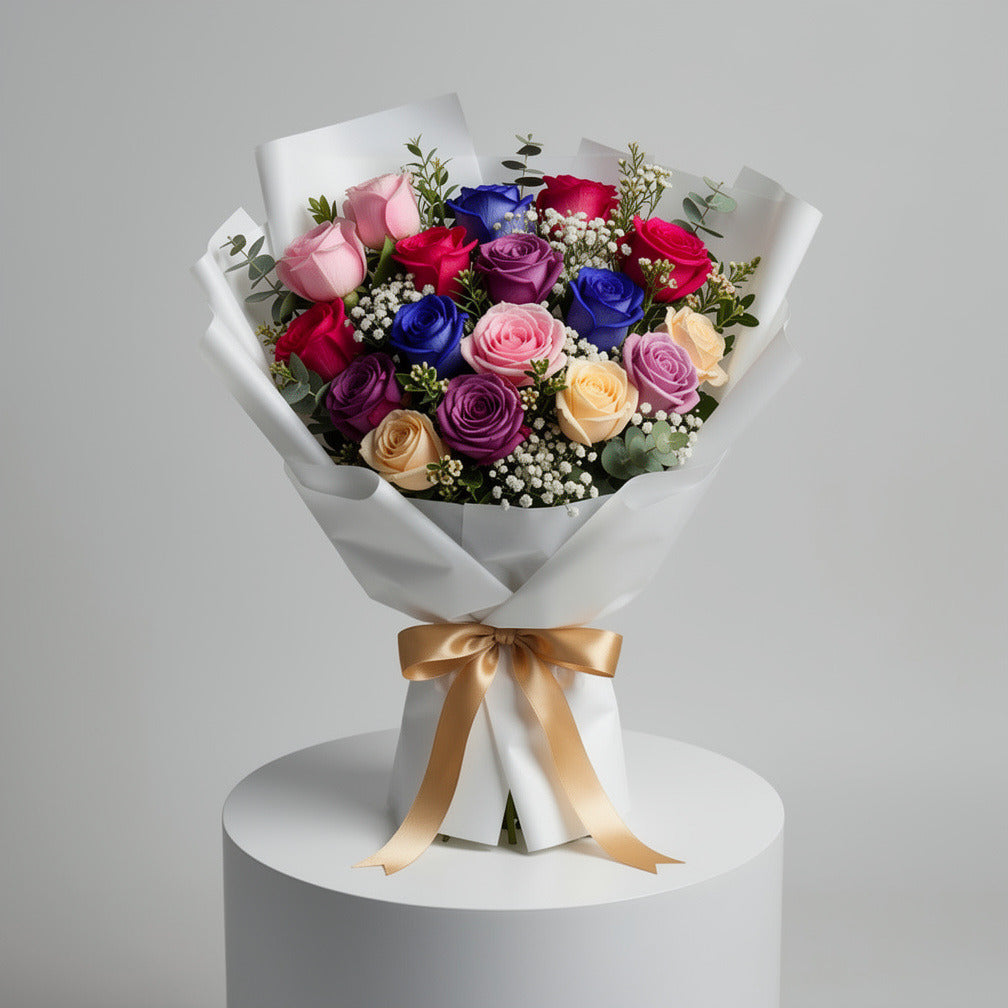 Women’s Day Premium Multicolor Rose Bouquet